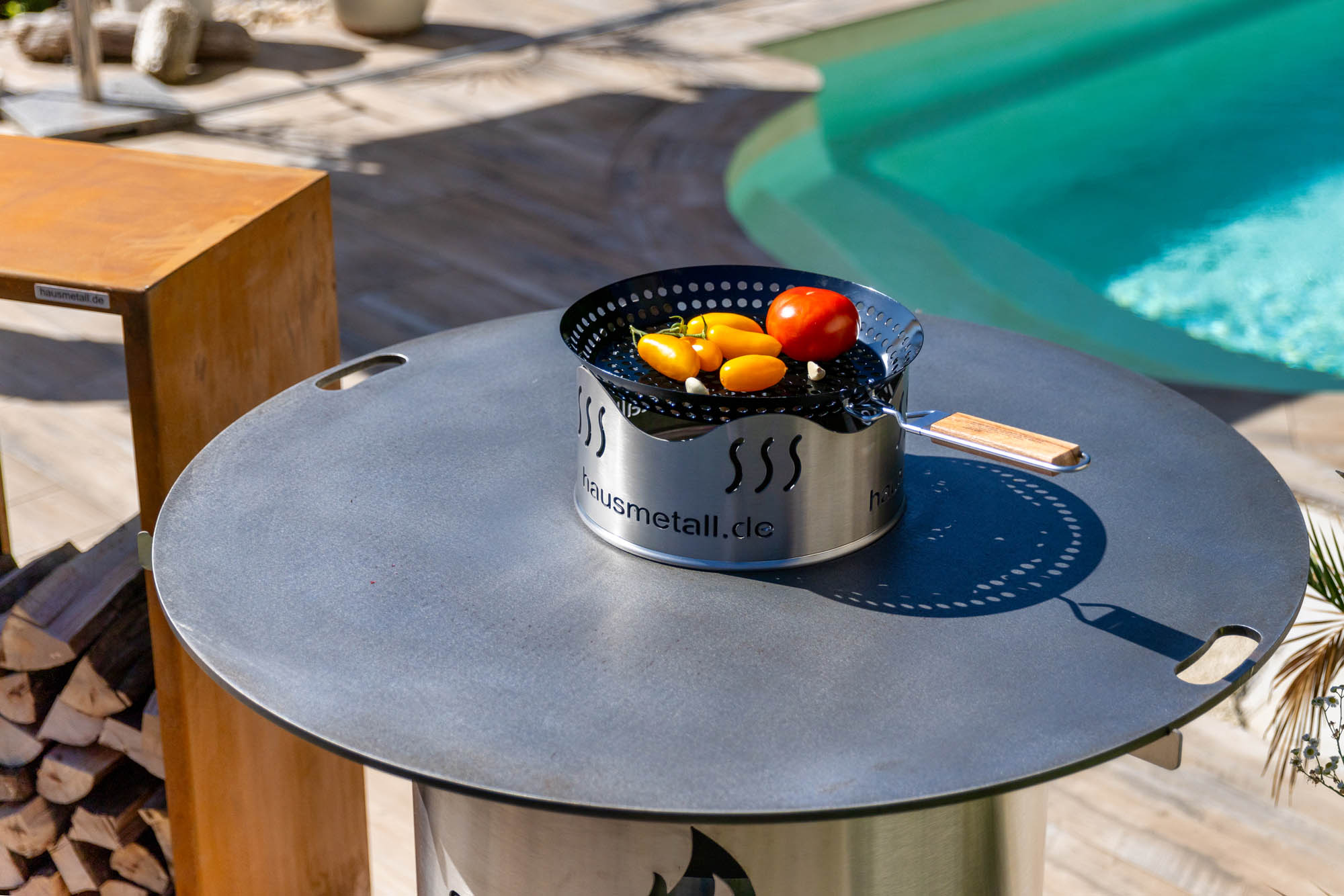 Planchagrill aus Edelstahl SMOKING HOT GRILLMASTER