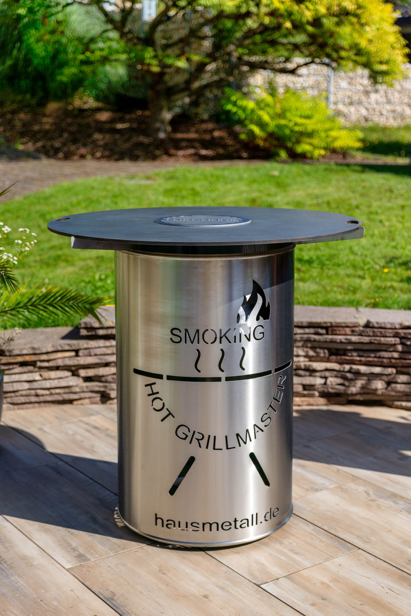Planchagrill aus Edelstahl SMOKING HOT GRILLMASTER