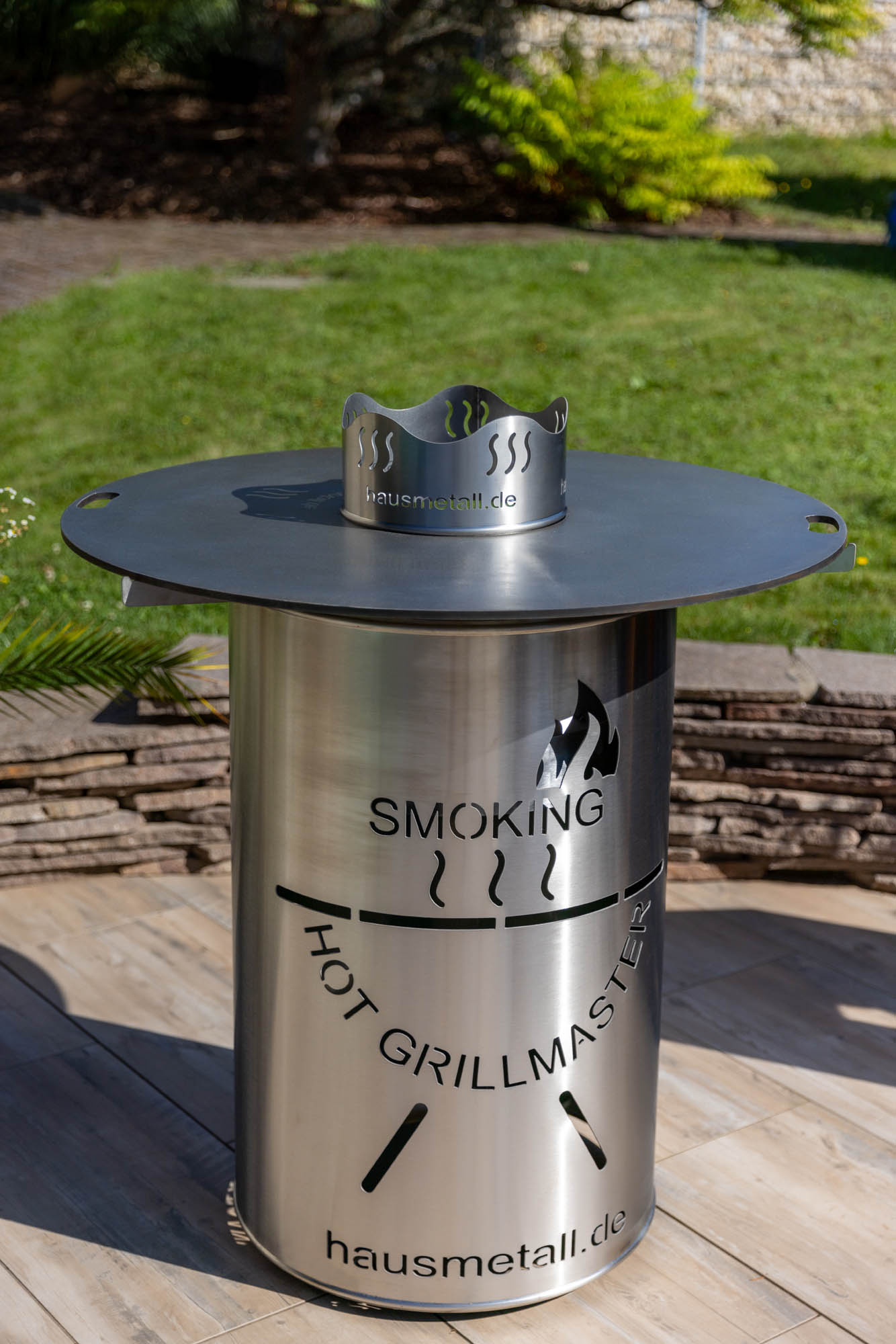 Planchagrill aus Edelstahl SMOKING HOT GRILLMASTER