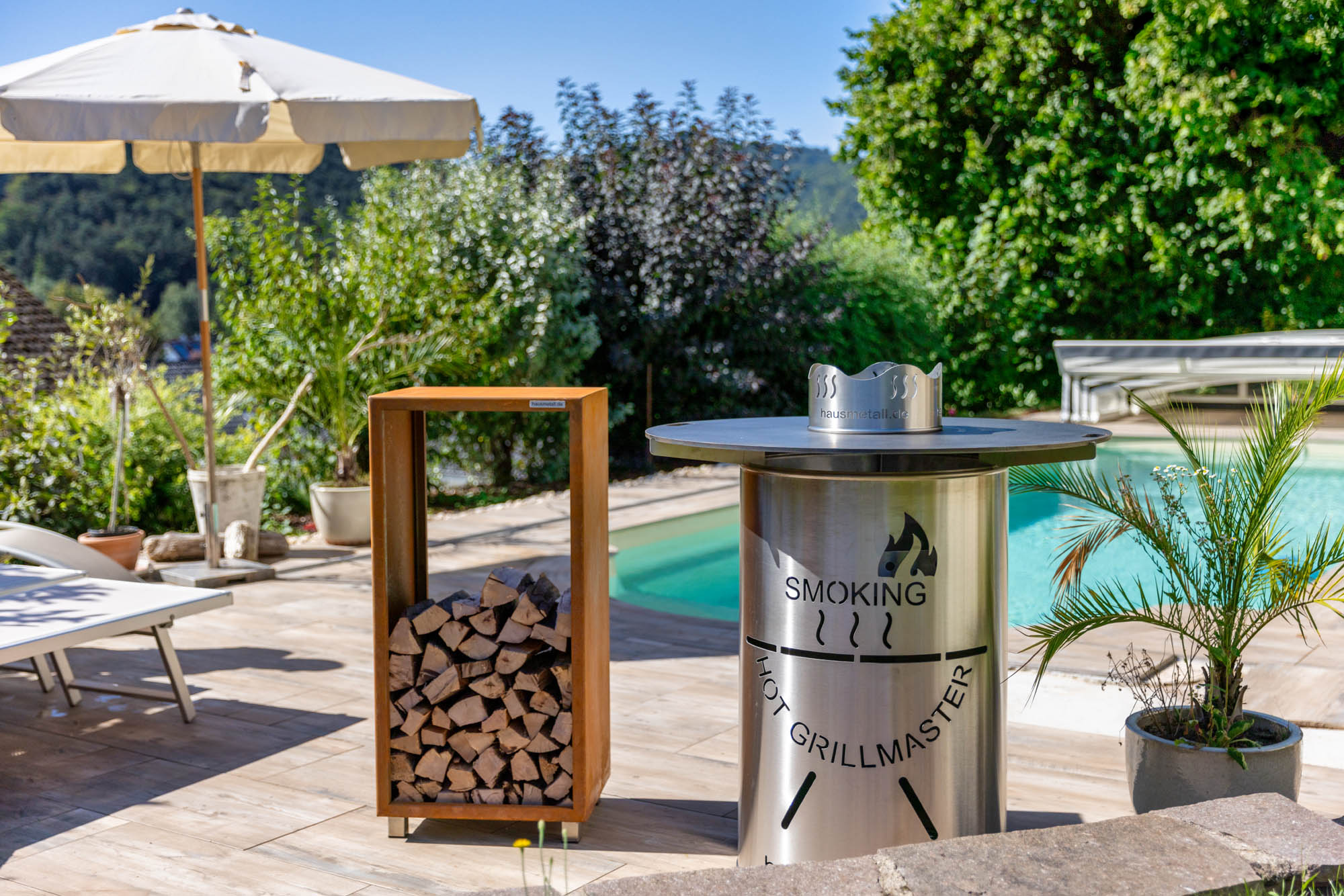 Planchagrill aus Edelstahl SMOKING HOT GRILLMASTER