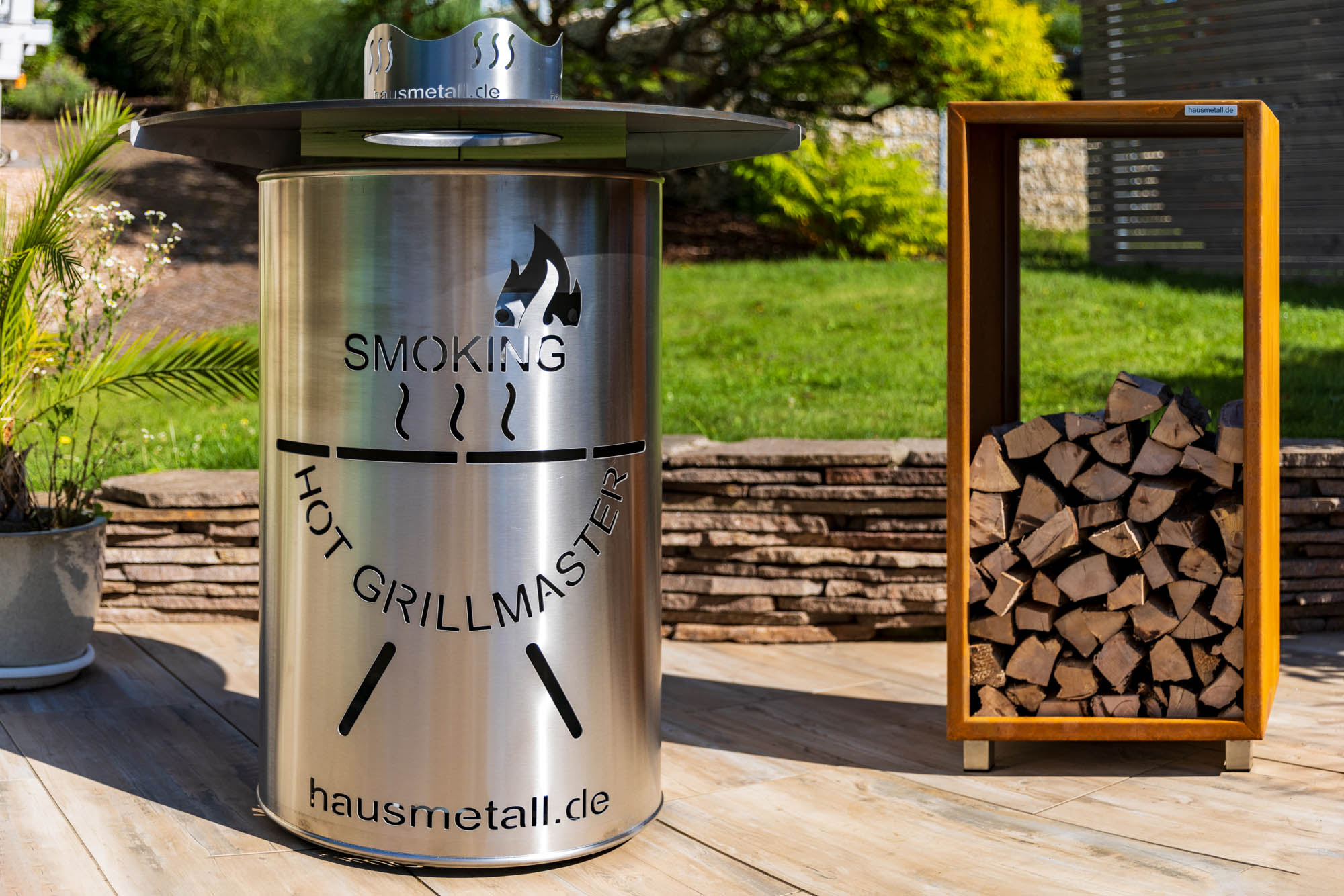 Planchagrill aus Edelstahl SMOKING HOT GRILLMASTER
